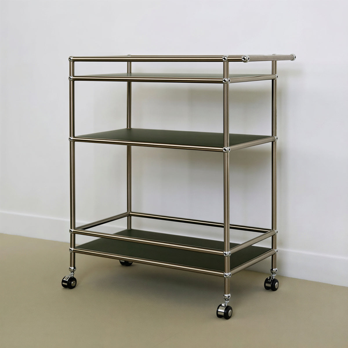 Mid-Century Modular 3-Tier Rolling Trolley