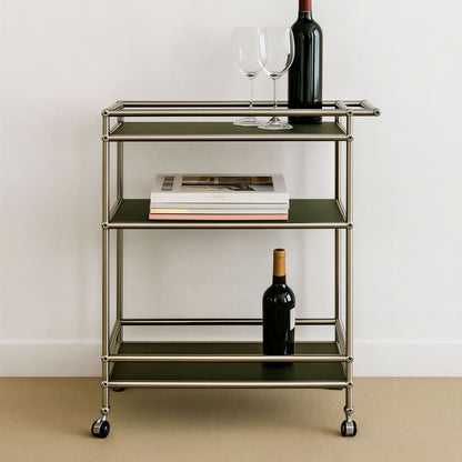 Mid-Century Modular 3-Tier Rolling Trolley