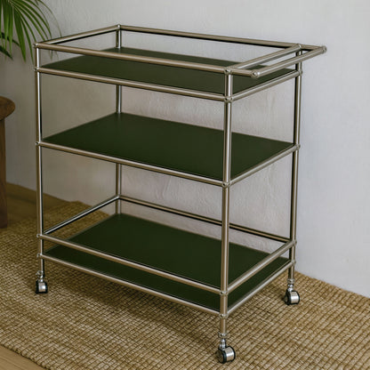 Mid-Century Modular 3-Tier Rolling Trolley