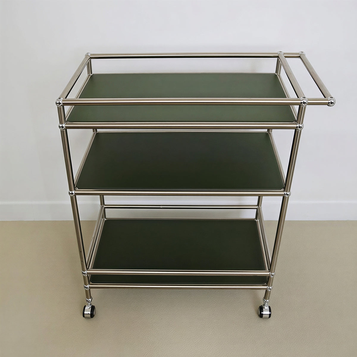Mid-Century Modular 3-Tier Rolling Trolley