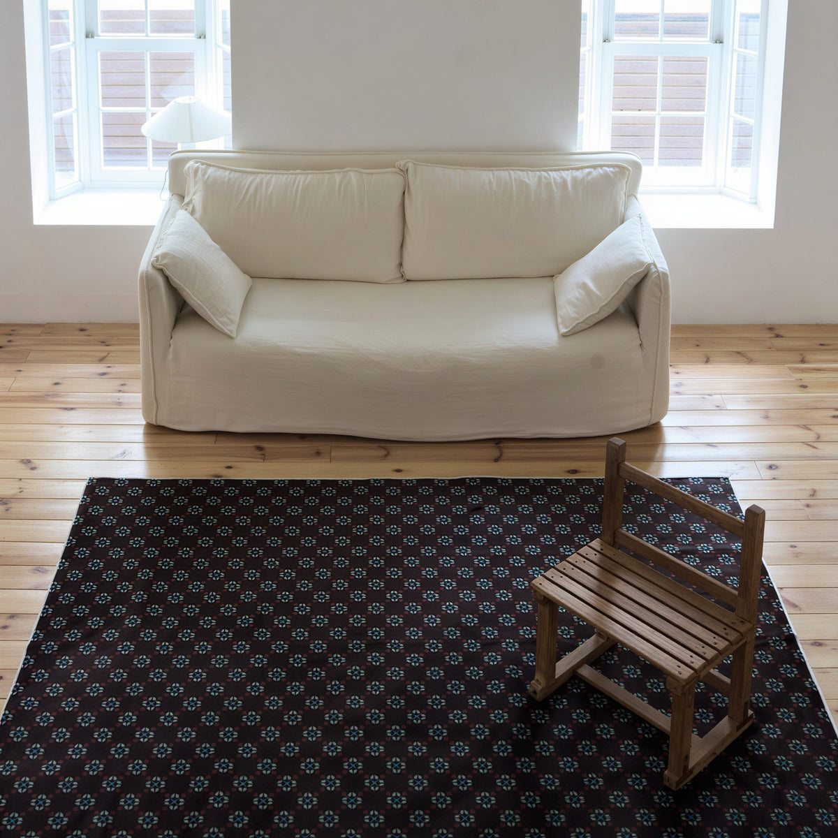Hailey Brown Floral Rug