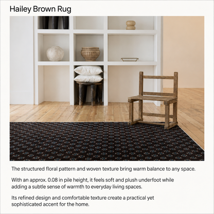 Hailey Brown Floral Rug
