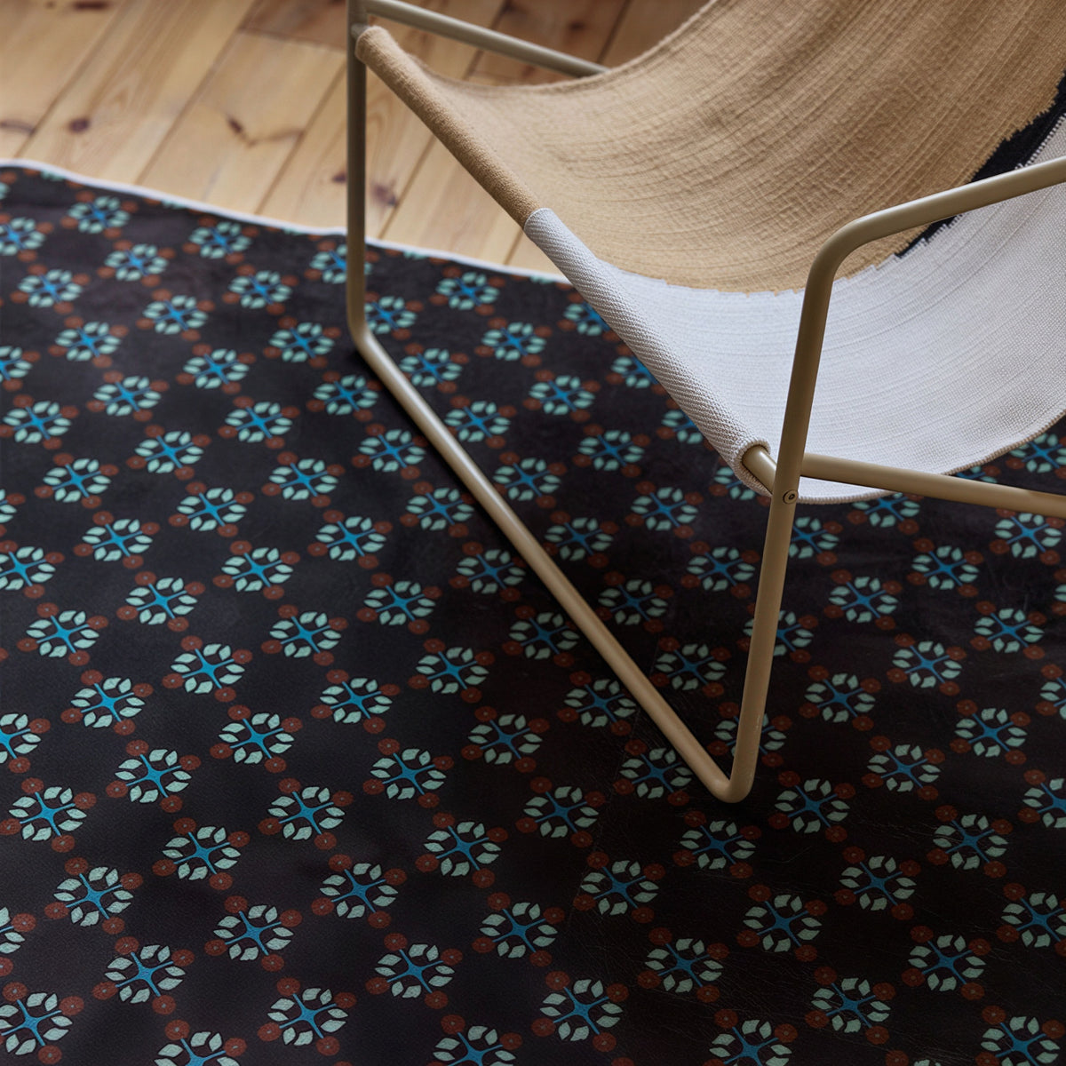 Hailey Brown Floral Rug