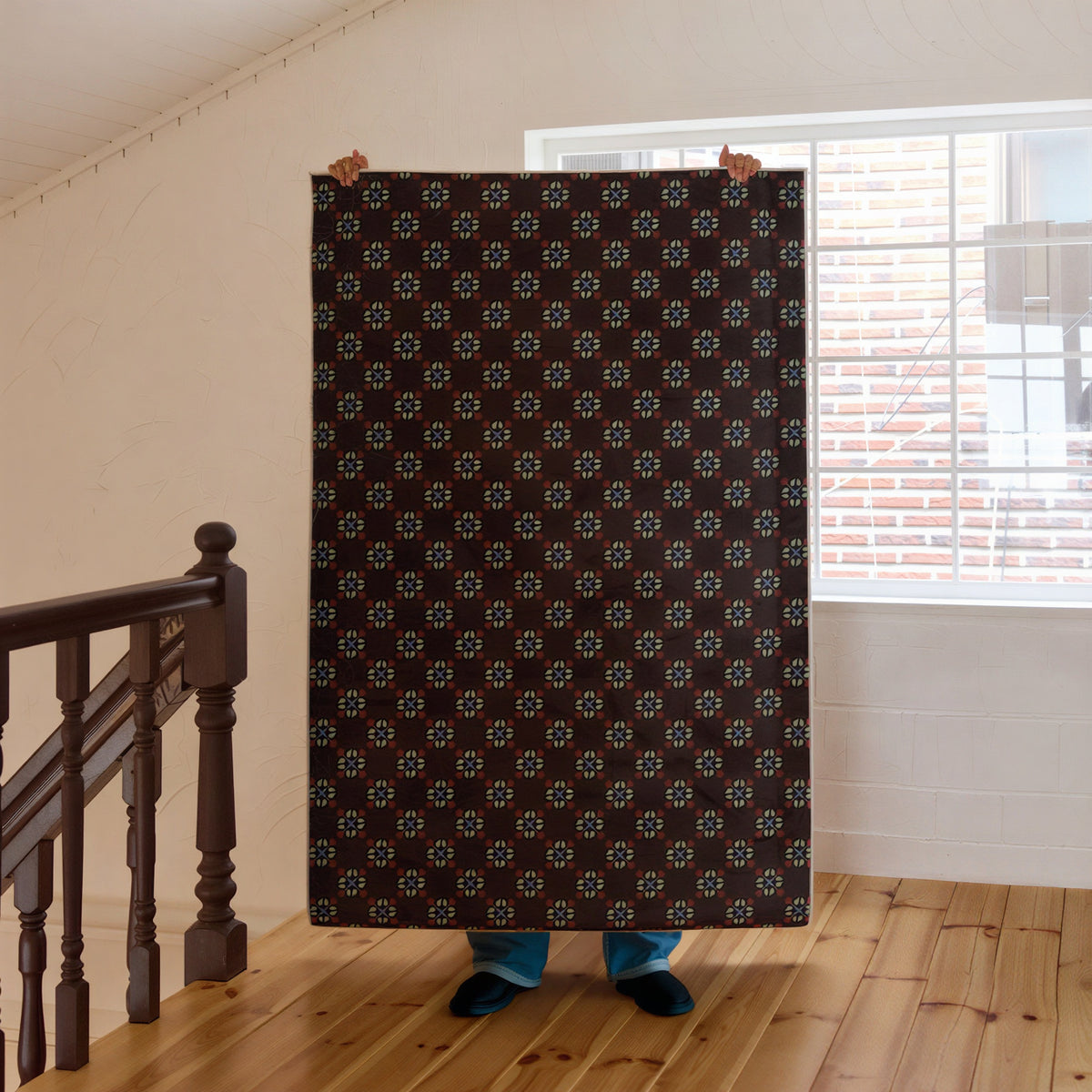 Hailey Brown Floral Rug