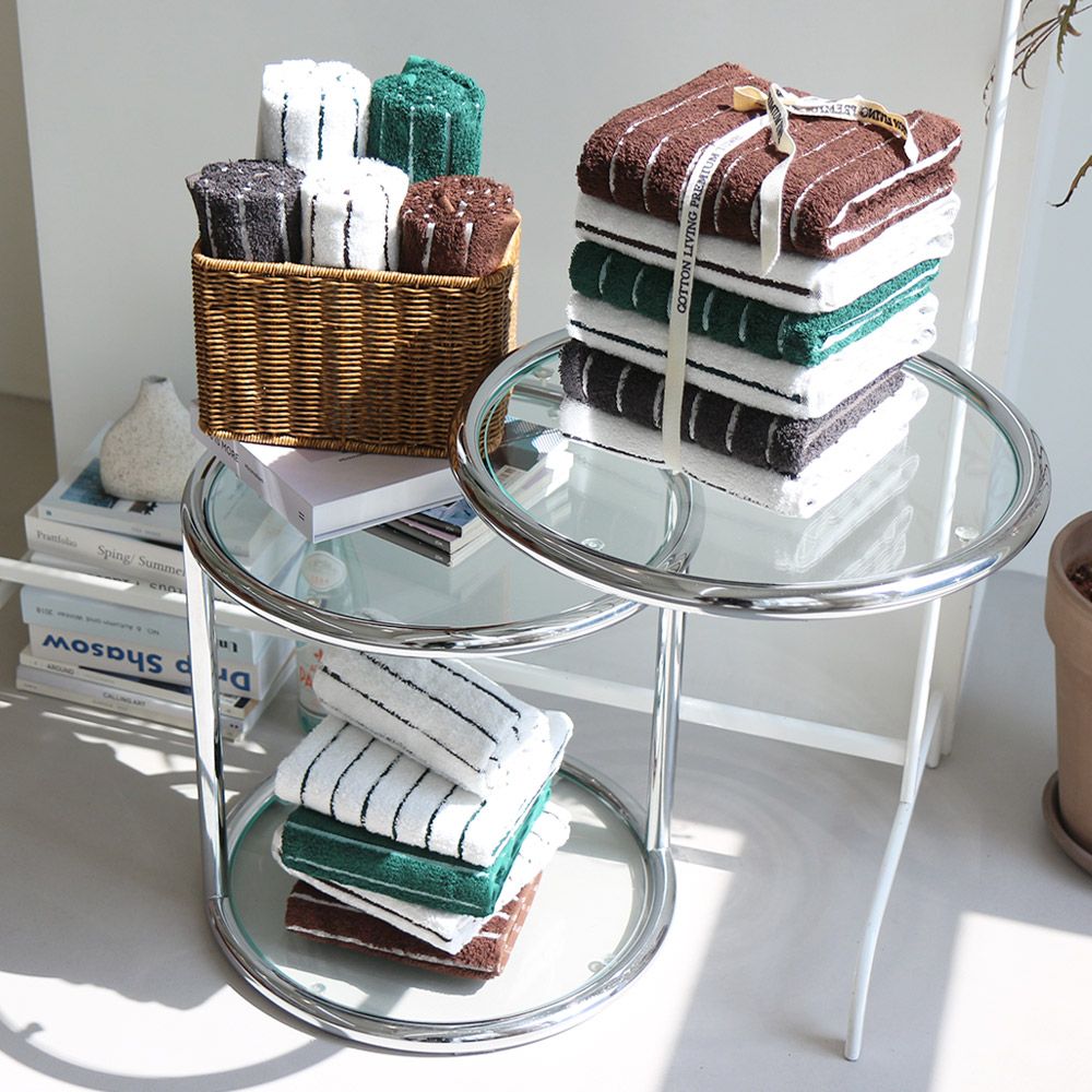 Lino Stripe Blended Yarn Towel (10-Pack)