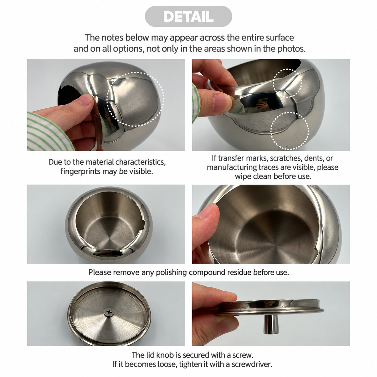 Silver Apple 304 Stainless Steel Seasoning Jar with Spoon
