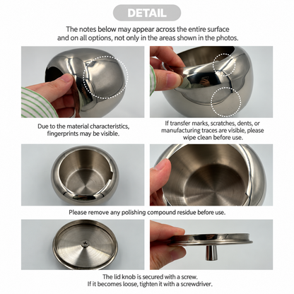 Silver Apple 304 Stainless Steel Seasoning Jar with Spoon