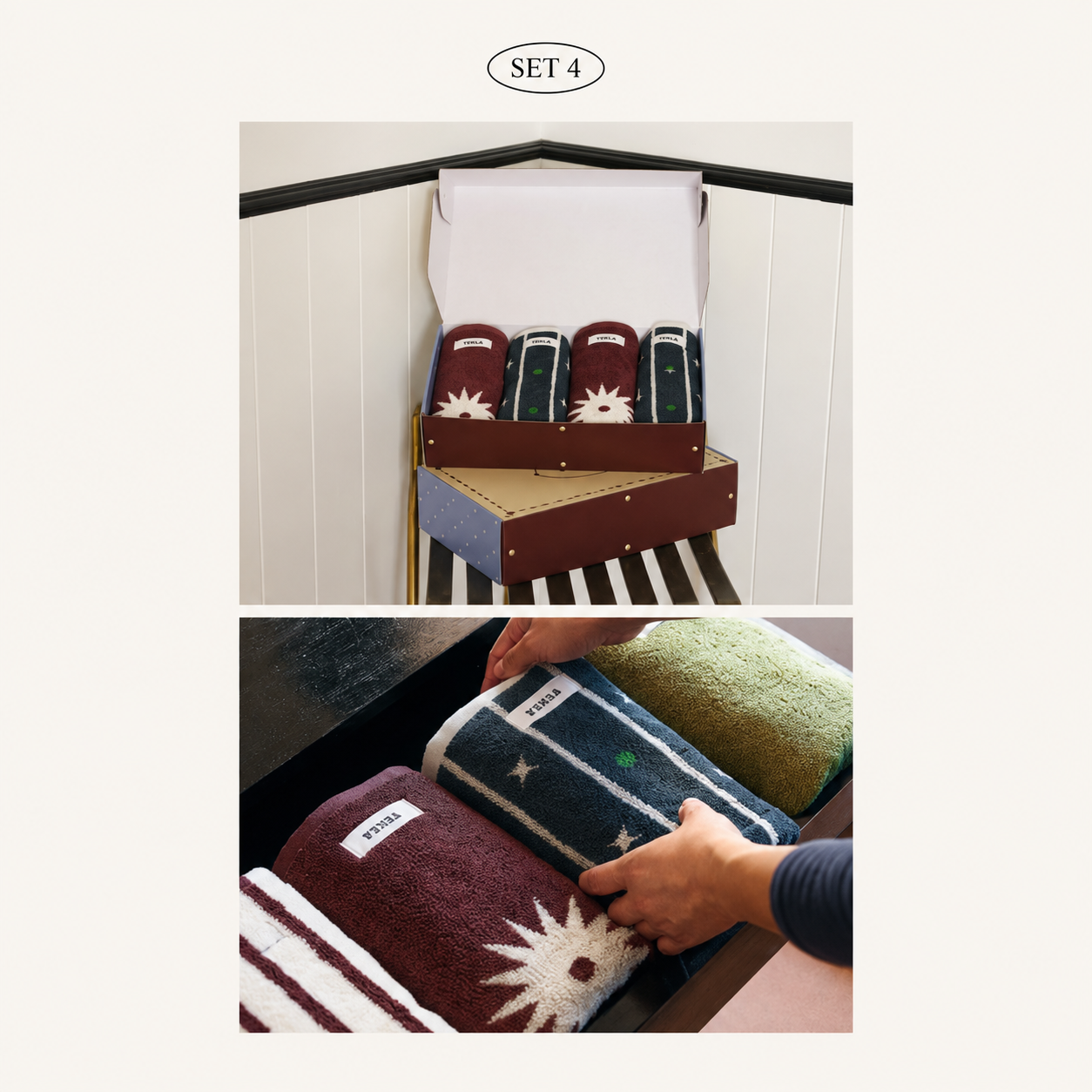 Nomia 40-Count Combed Cotton Face Towel Gift Set (4-Piece)