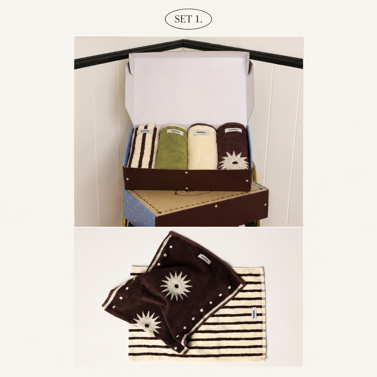 Nomia 40-Count Combed Cotton Face Towel Gift Set (4-Piece)