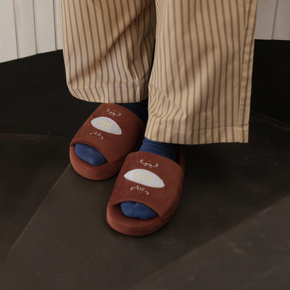 Nomia Antique Room Brown Memory Foam Indoor Slippers