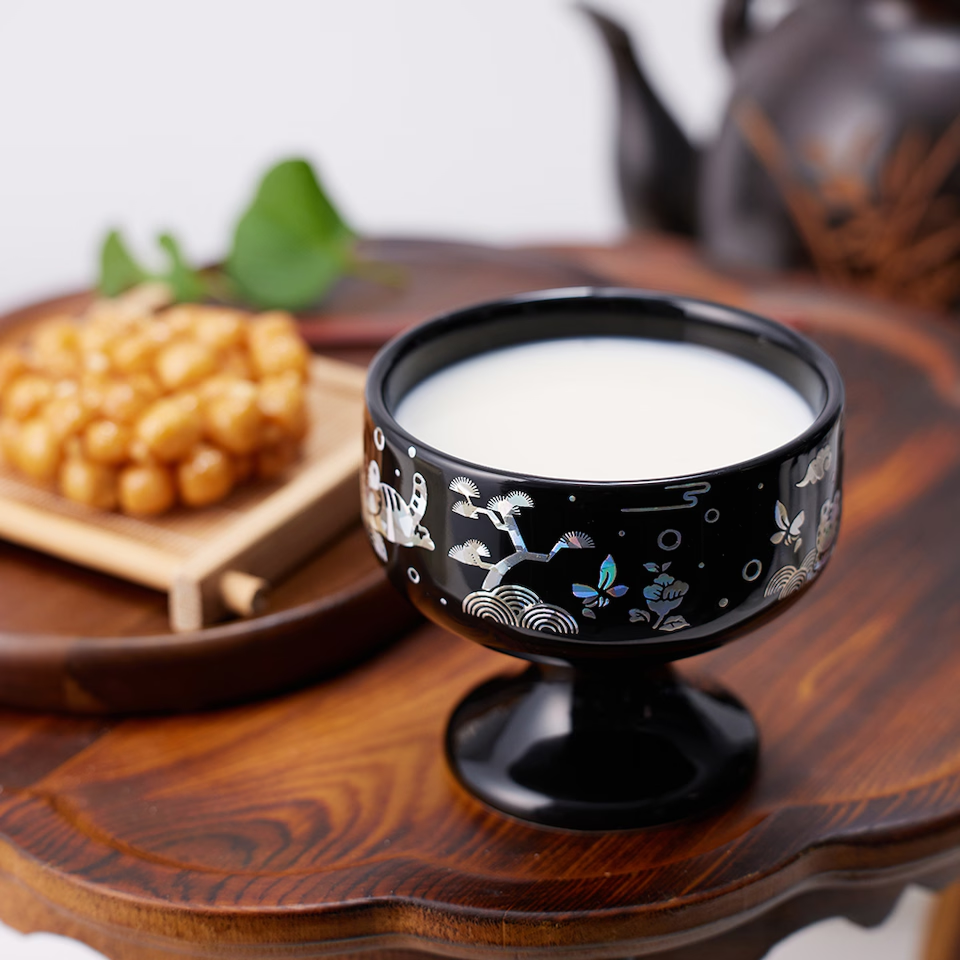 Tiger Inlay Pattern Ceramic Goblet