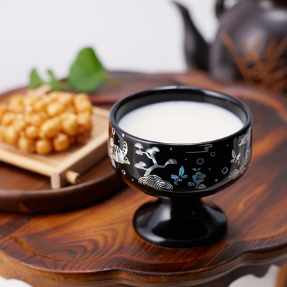 Tiger Inlay Pattern Ceramic Goblet