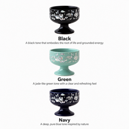 Tiger Inlay Pattern Ceramic Goblet