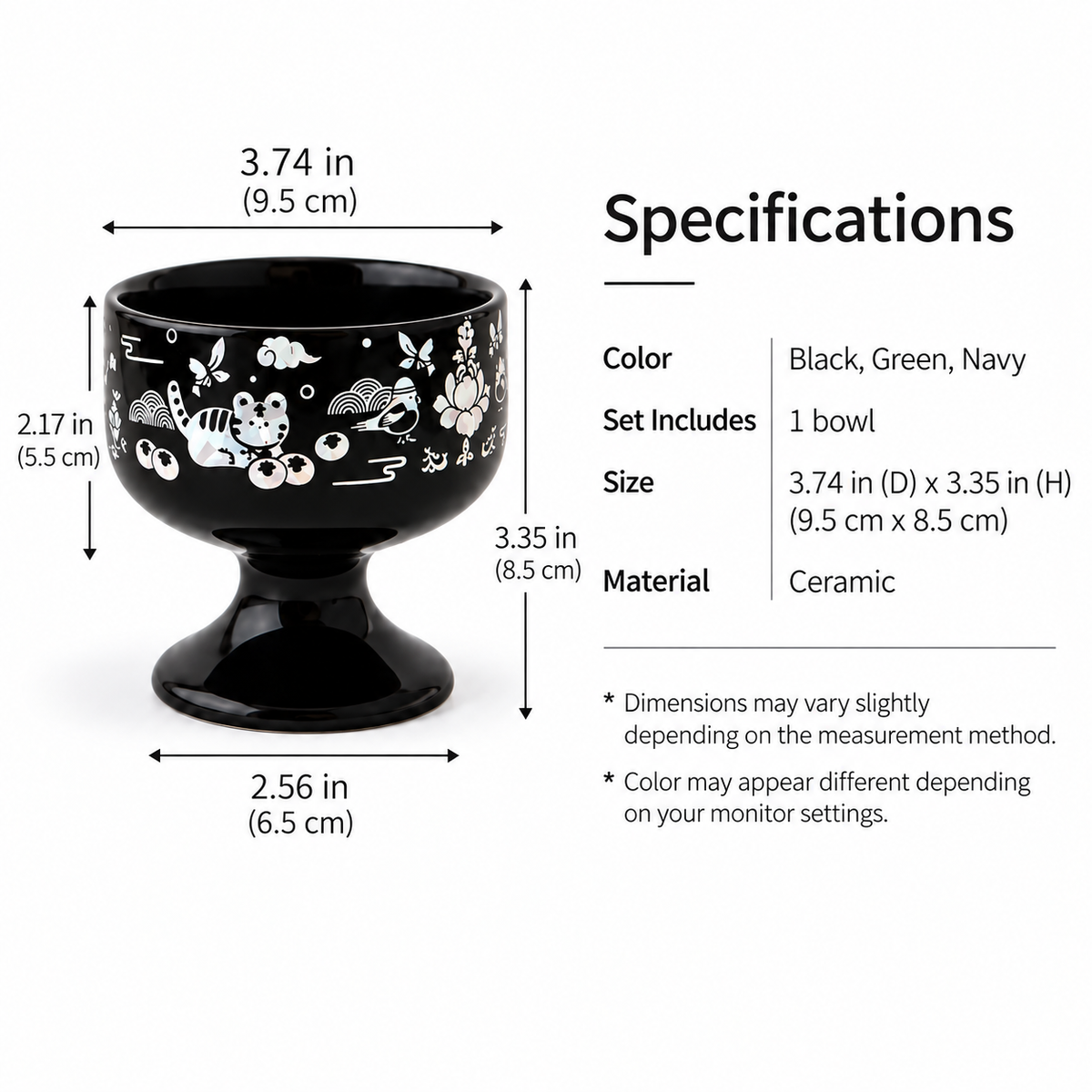 Tiger Inlay Pattern Ceramic Goblet