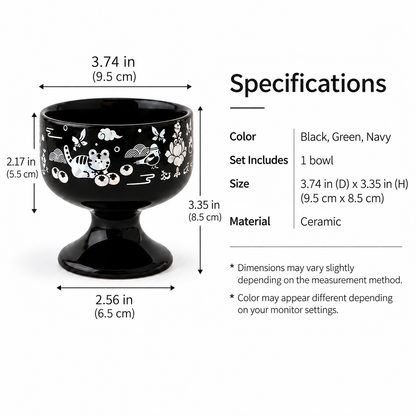 Tiger Inlay Pattern Ceramic Goblet