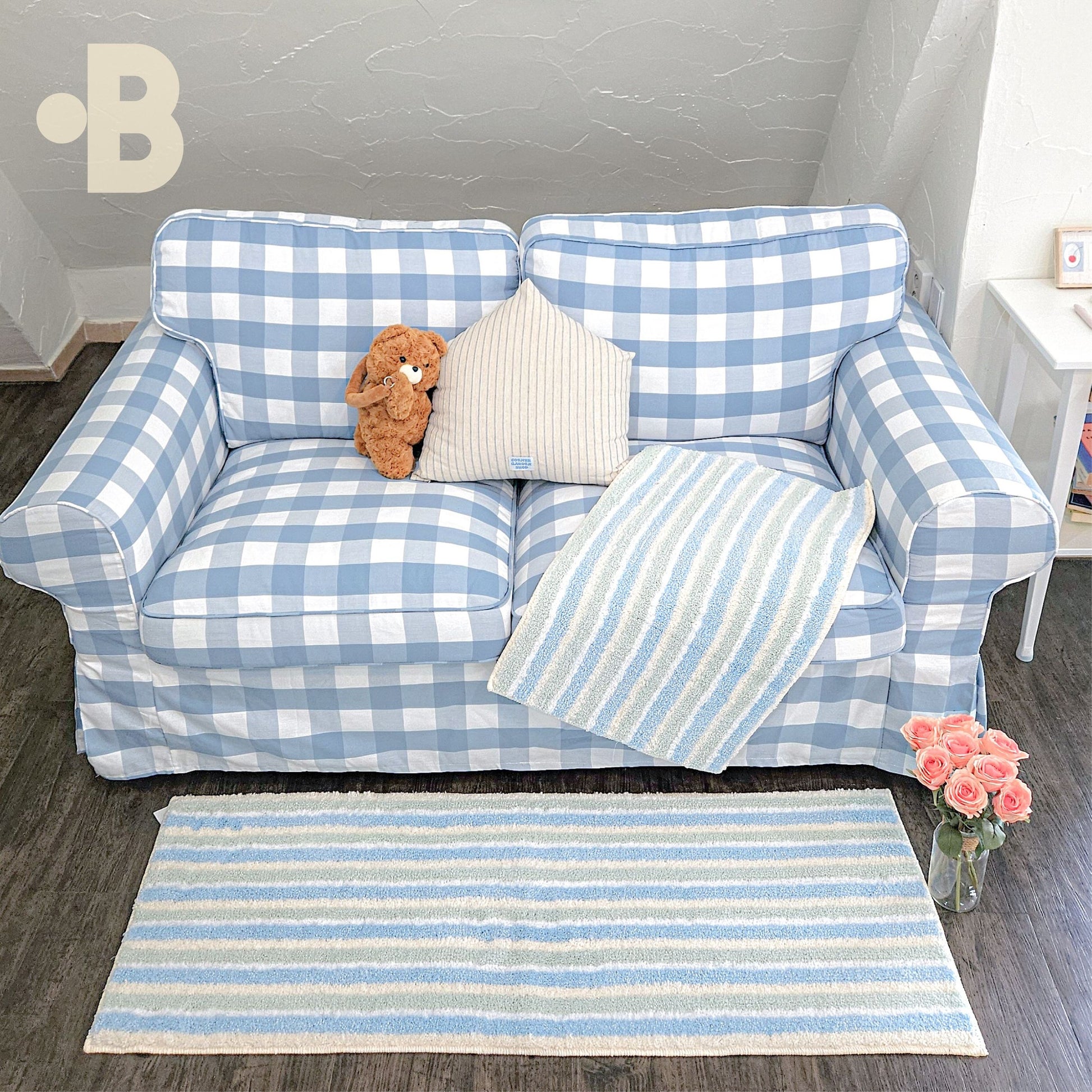 Apple Green Sherbet Tufted Rug - lifestyle