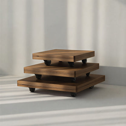 Wood Rolling Plant Caddy