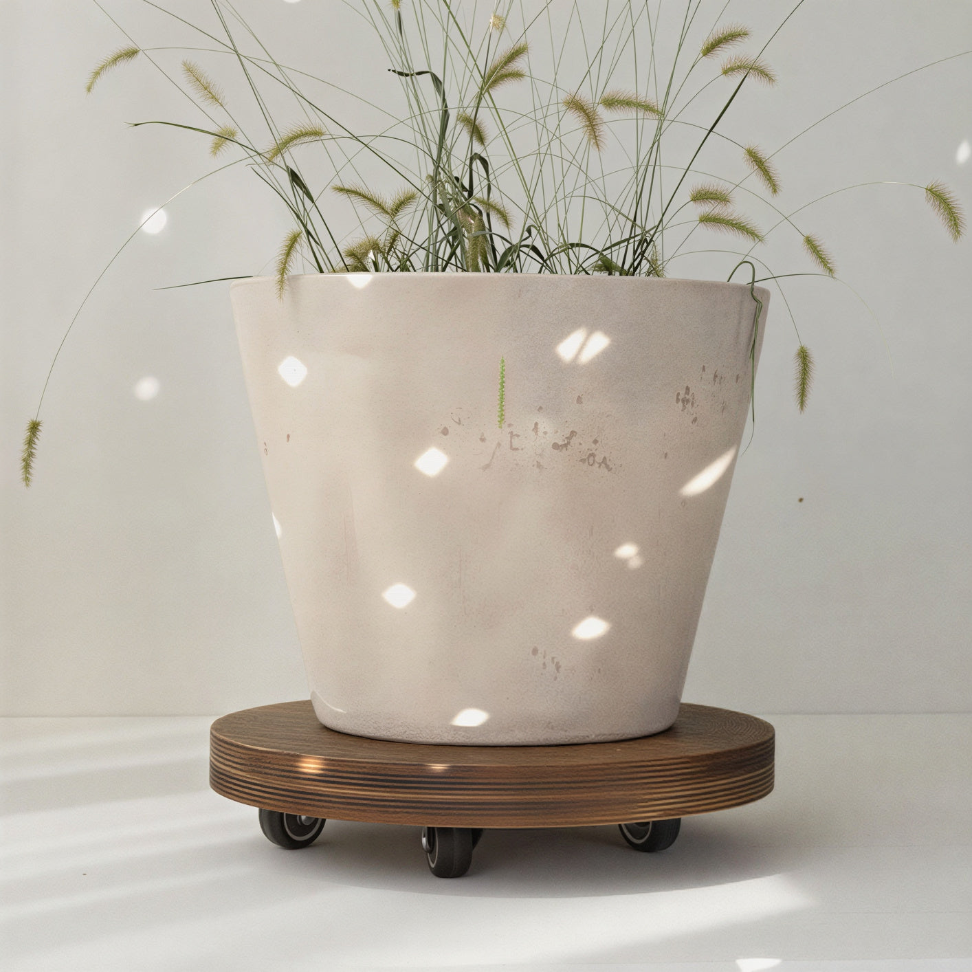 Wood Rolling Plant Caddy