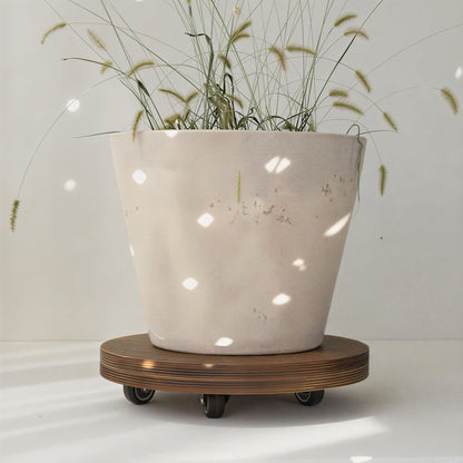 Wood Rolling Plant Caddy