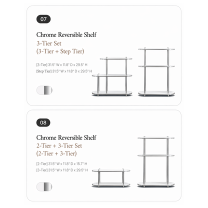 Urban Chrome Reversible Shelf