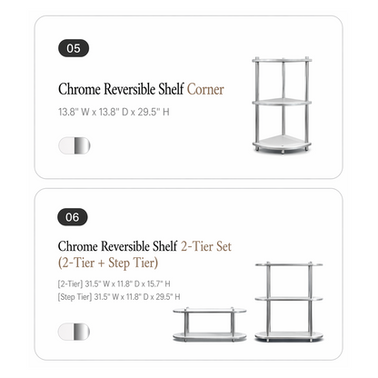 Urban Chrome Reversible Shelf