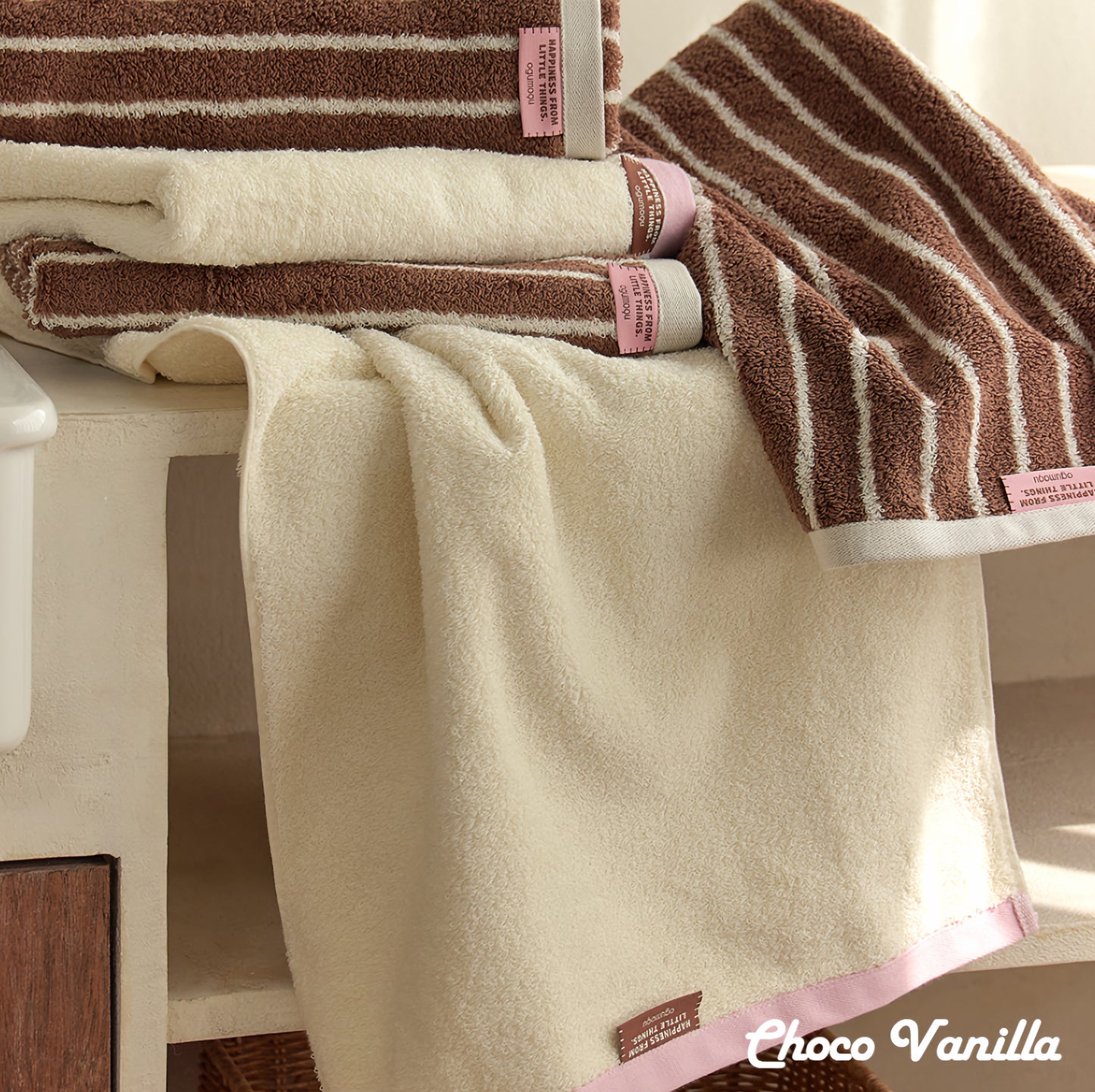 Striped + Solid Hand Towels – The Ice Cream Duo