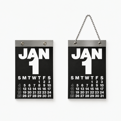 2027 Industrial Metal Tear-Off Calendar