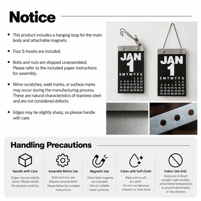 2027 Industrial Metal Tear-Off Calendar