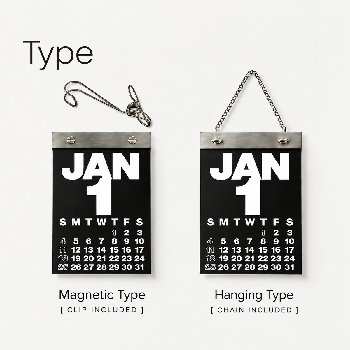 2027 Industrial Metal Tear-Off Calendar