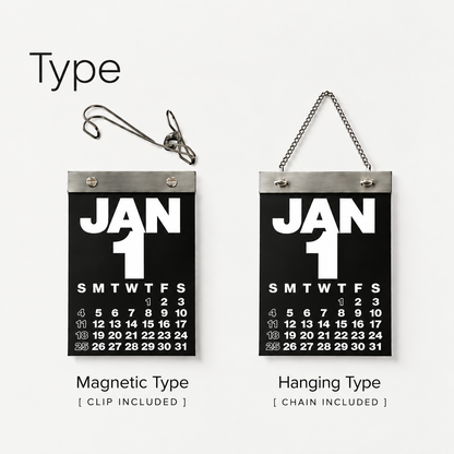 2027 Industrial Metal Tear-Off Calendar