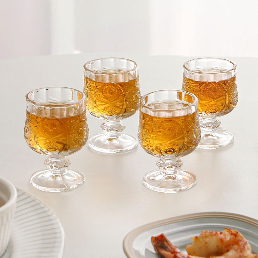 Fleur Vintage Soju Glass Set of 4