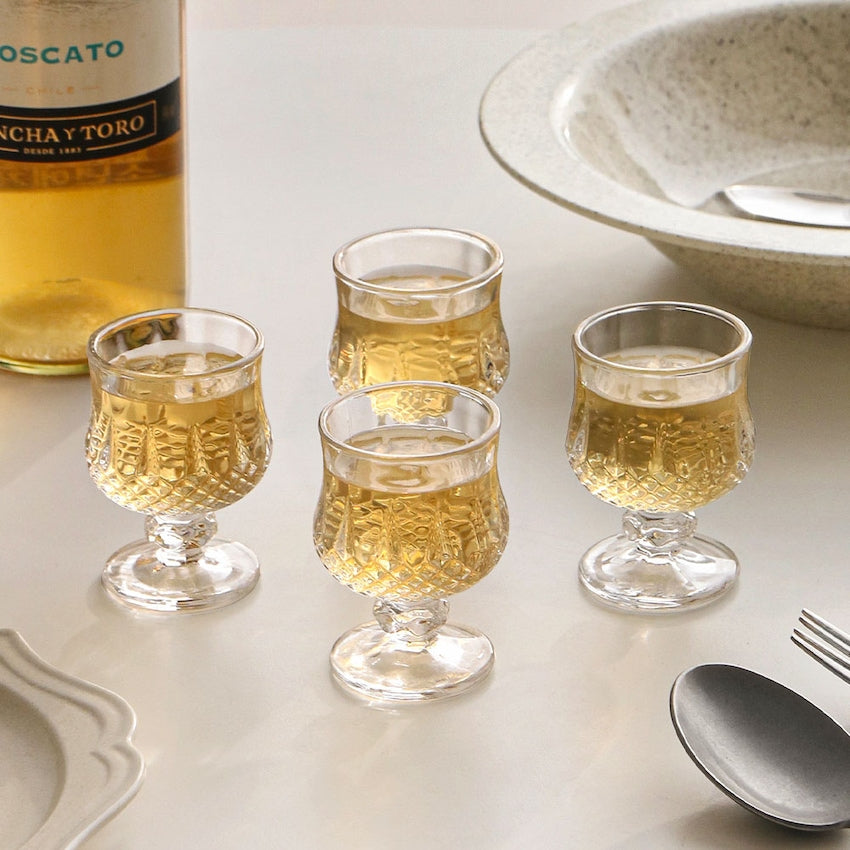 Fleur Vintage Soju Glass Set of 4