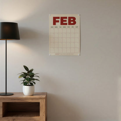 Color Block Perpetual Wall Calendar