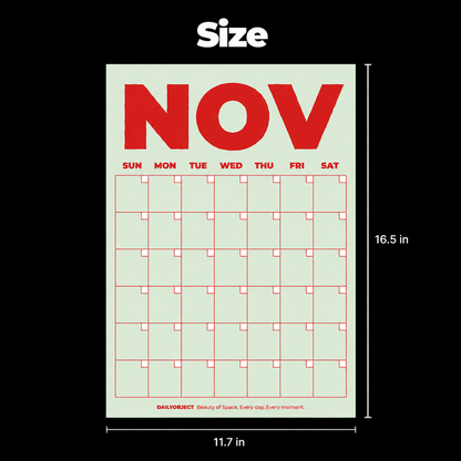 Color Block Perpetual Wall Calendar