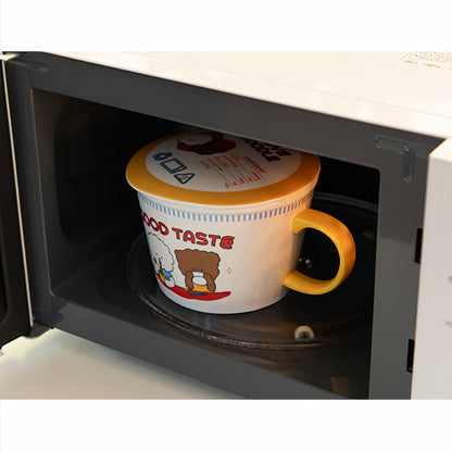 Bichon & Poodle Noodle Mug Bowl - close up