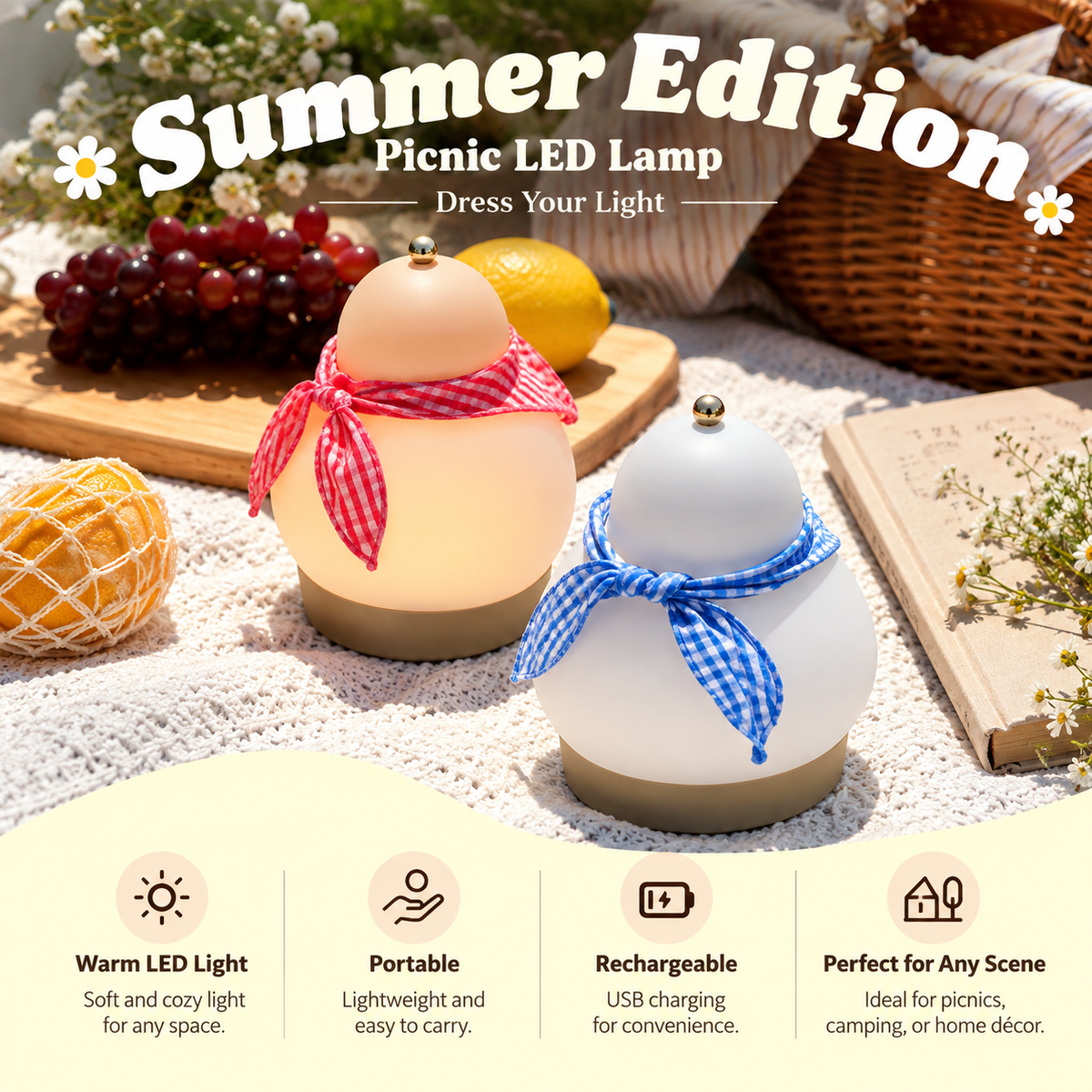Fruit-Shaped Mini Portable Lamp