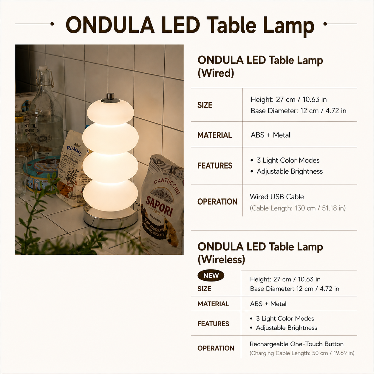 Ondula LED Table Lamp