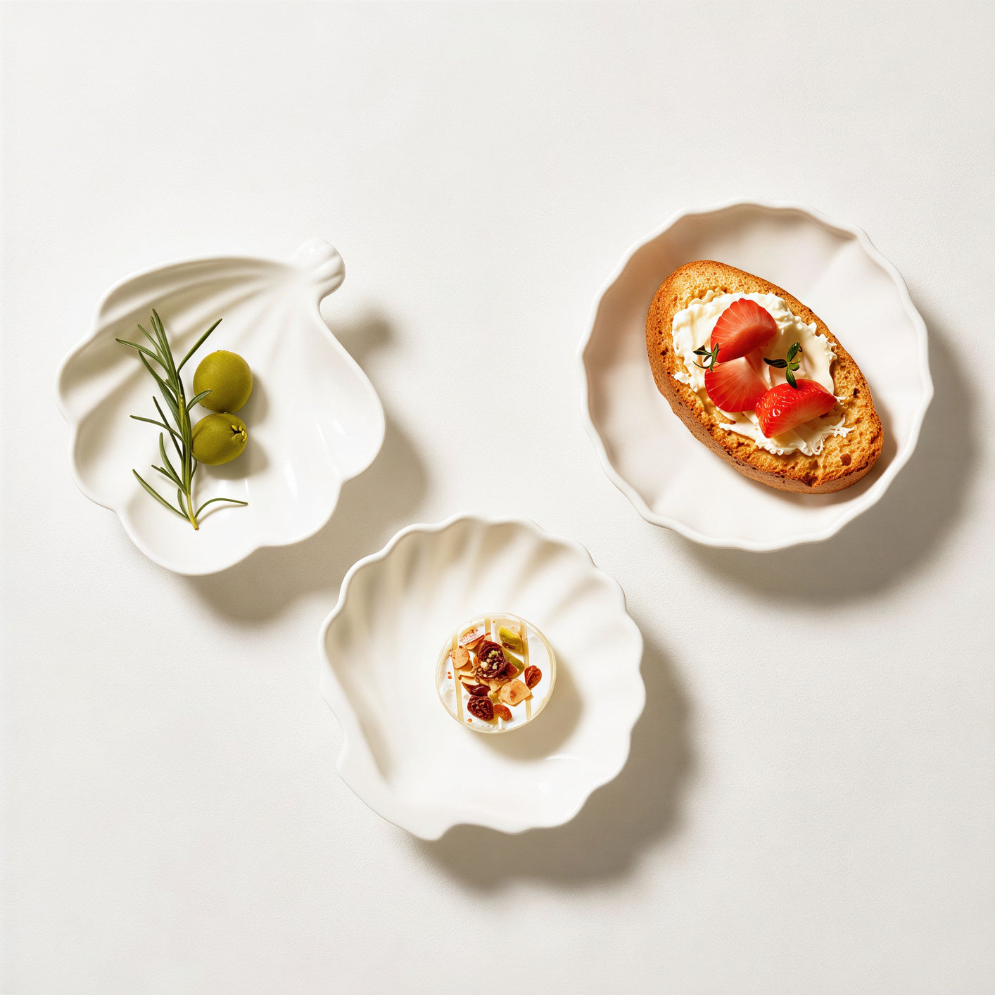 Soft tide collection Gyeol Shell 3-Piece Side Dish Set
