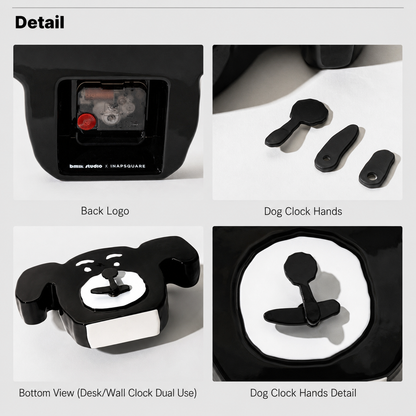 INAPSQUARE Dog Wall & Table Clock B