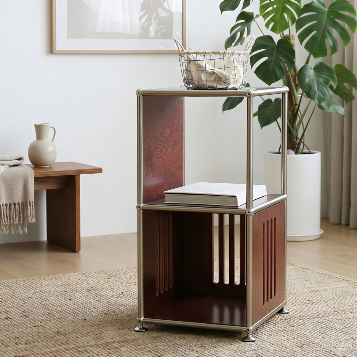 Mid-Century Modular Bedside Shelf