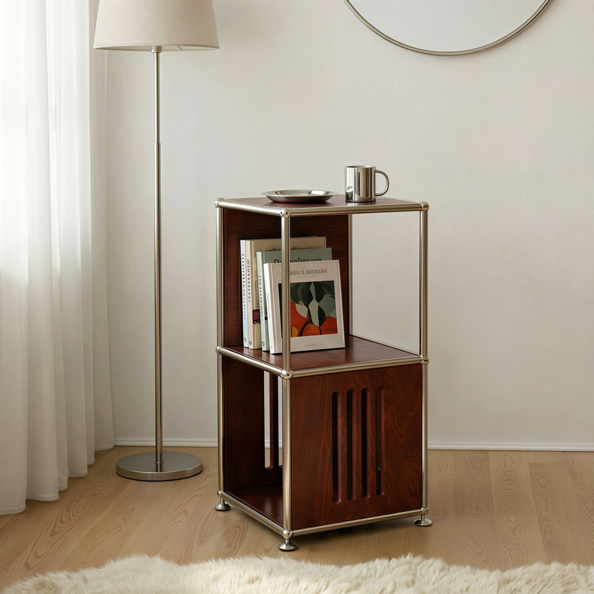 Mid-Century Modular Bedside Shelf