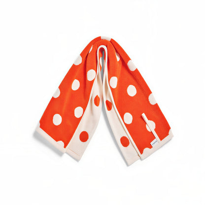 Dot Orange Mochi Modal Tencel Banded Towel Set (5-Piece)