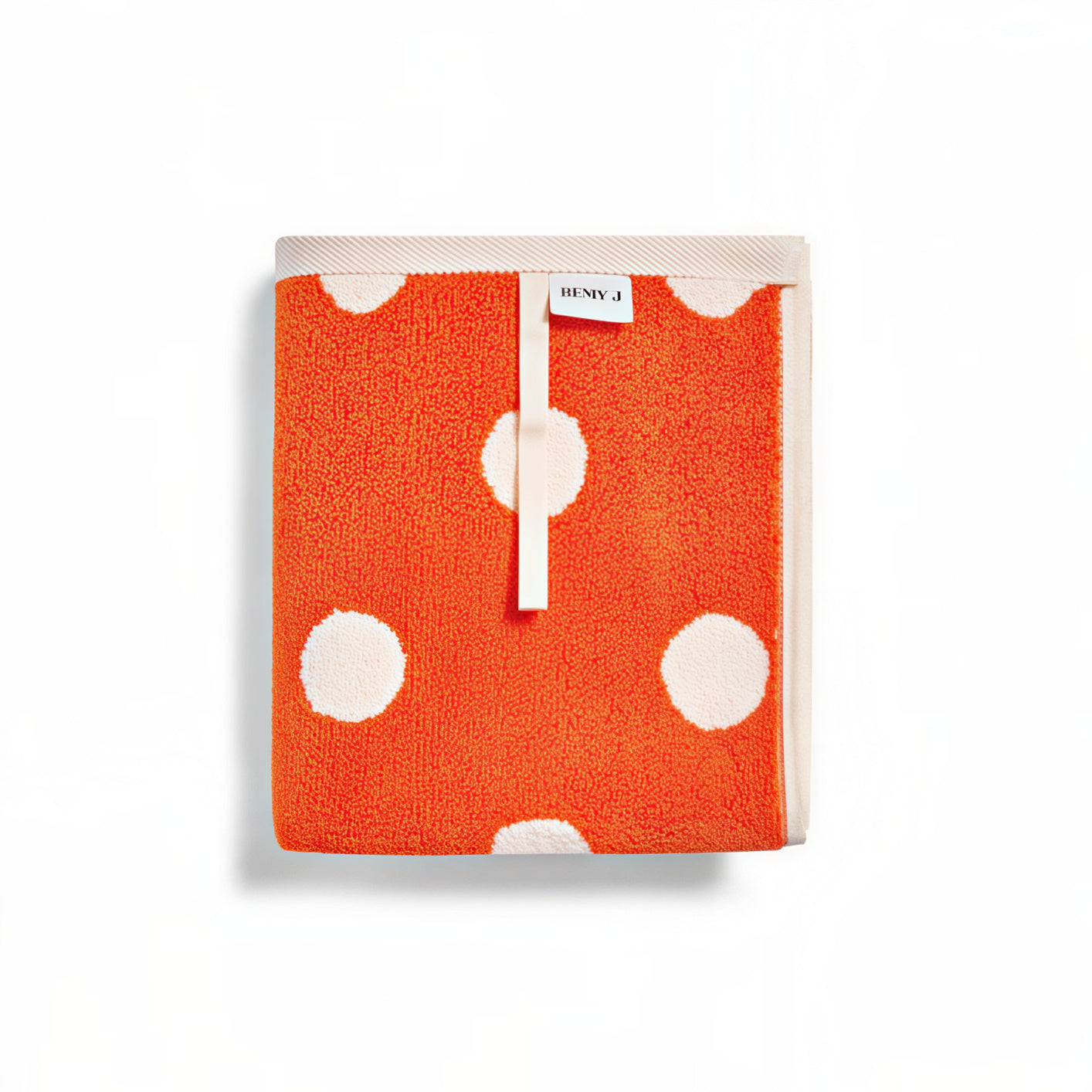 Dot Orange Mochi Modal Tencel Banded Towel Set (5-Piece)