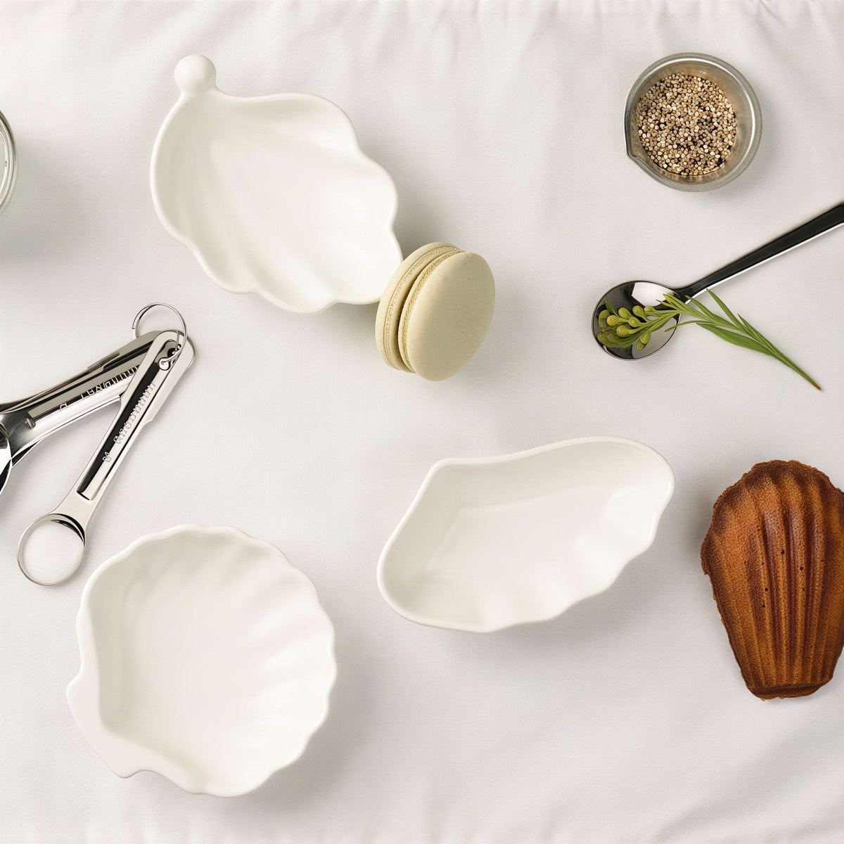 Seashell Ceramic Sauce Dish Set