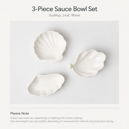 Seashell Ceramic Sauce Dish Set