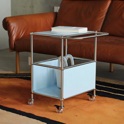 Ink Cube Modern Rolling Bar Cart