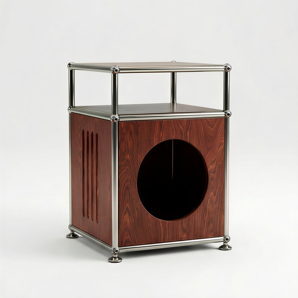 Mid-Century Round Cutout Modular Side Table