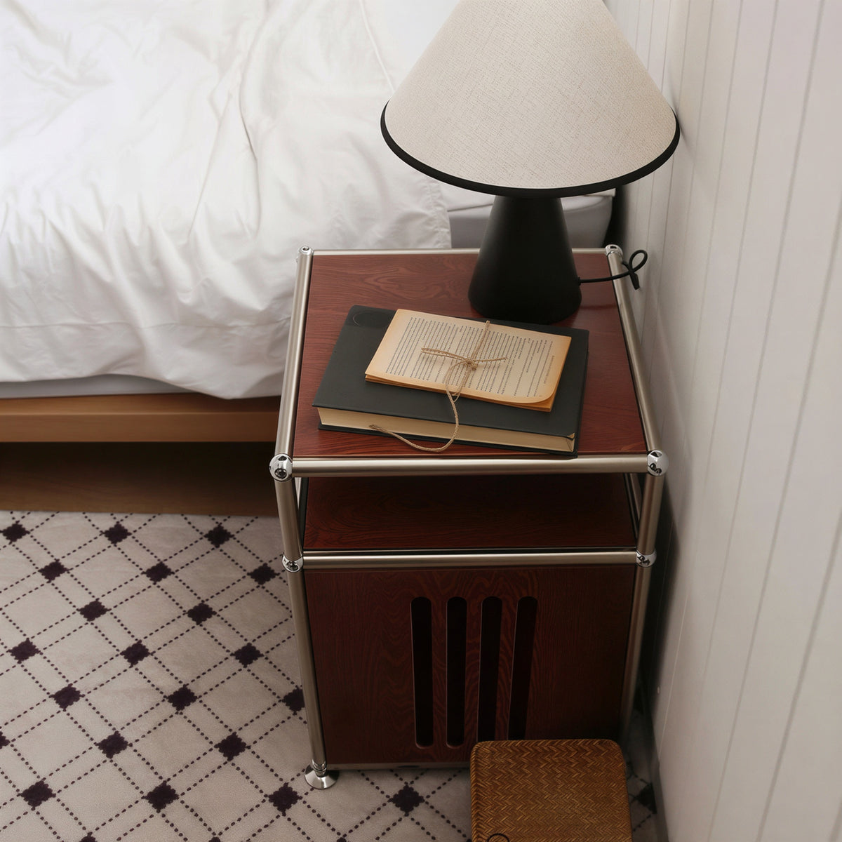 Mid-Century Round Cutout Modular Side Table