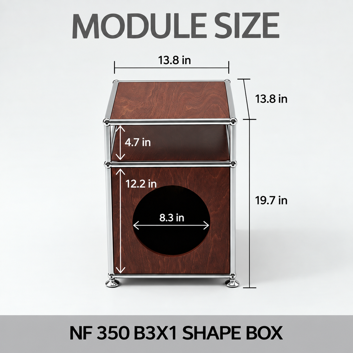 Mid-Century Round Cutout Modular Side Table