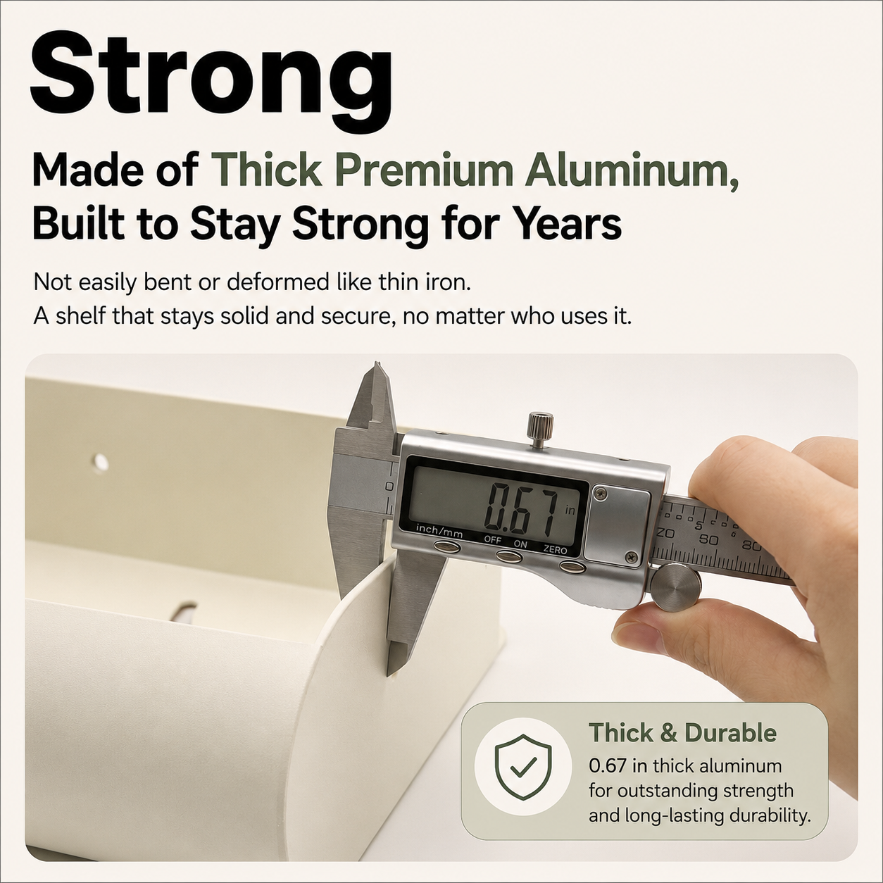 No-Drill Aluminum Bathroom Corner Shelf